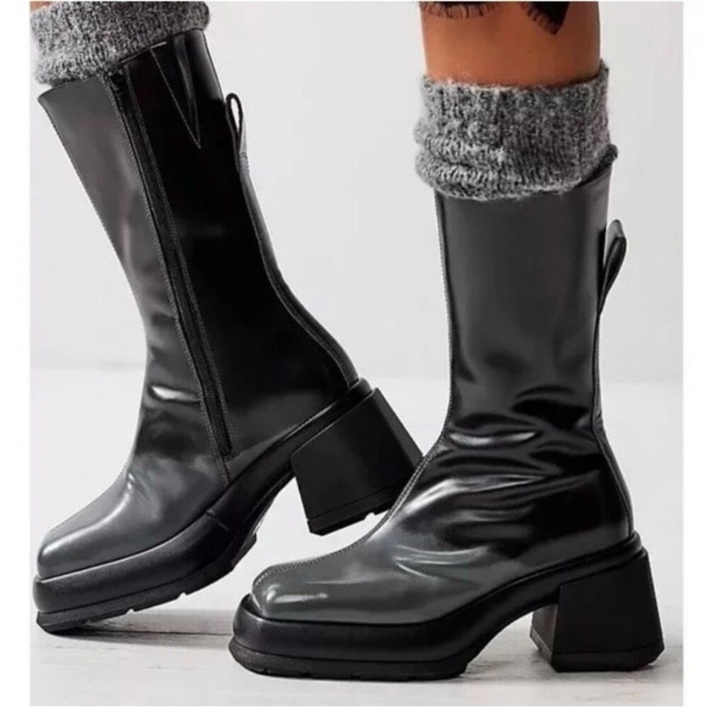E8 by Miista Cassia Two-tone Leather Boots Women’s Size 38 EU or 7.5 US NIB